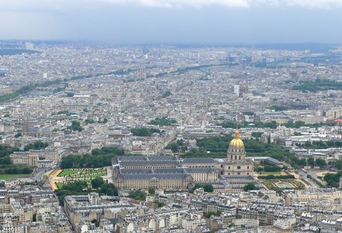 View from the Eiffel tower : Invalides - Vue de la tour Eiffel : Invalides